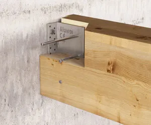 Le staffe per legno lamellare ALUMIDI sono realizzate in lega di alluminio ad elevata resistenza
