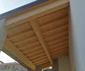 Copertura abete lamellare tinta naturale