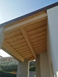 Copertura abete lamellare tinta naturale