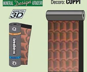 Guaina ardesiata con disegno coppi in 3d. Da sfiammare 