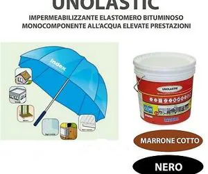 Impermeabilizzante monocomponente elastomero bituminoso all’acqua ad elevata adesione, di facile e veloce applicazione, rivestibile con malte cementizie e verniciabile. 